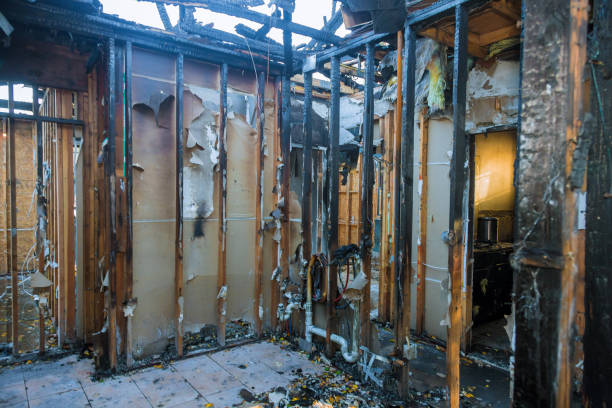 Professional Emergency Fire Cleanup technician working in Spencerville, OH